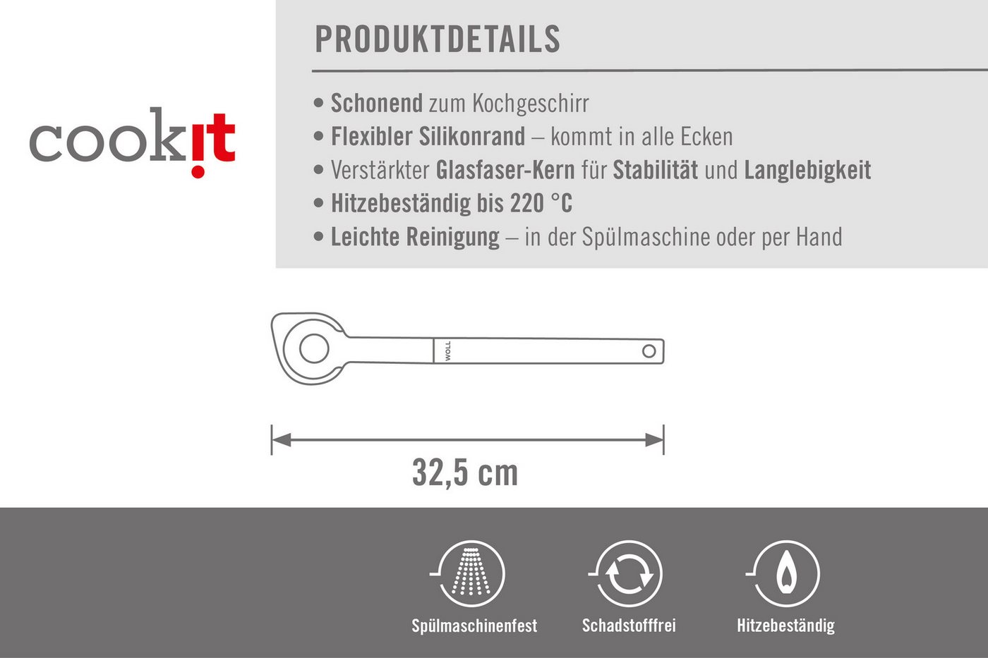 WOLL Kochlöffel Cook it, aus hochwertigem Kunststoff und Silikon – Bild 5 von 5
