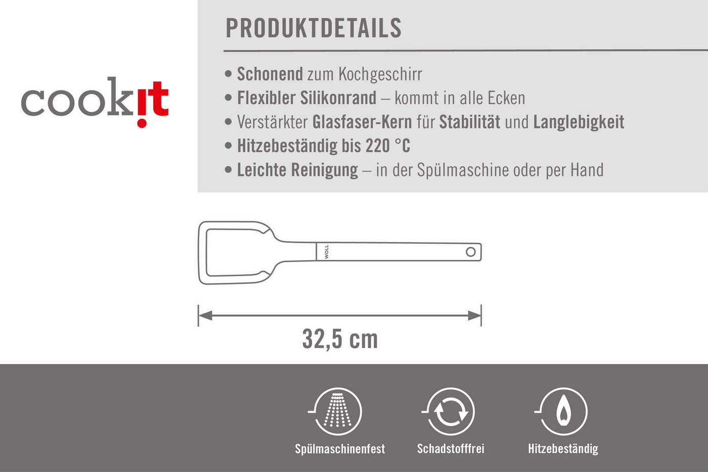 WOLL Pfannenwender Cook it, aus hochwertigem Kunststoff und Silikon – Bild 5 von 5