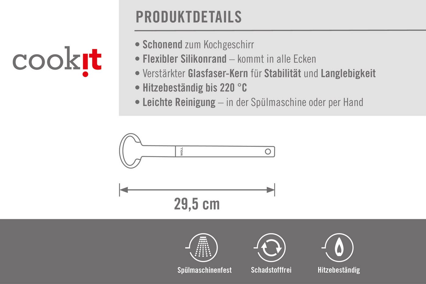 WOLL Soßenlöffel Cook it, aus hochwertigem Kunststoff und Silikon – Bild 5 von 5