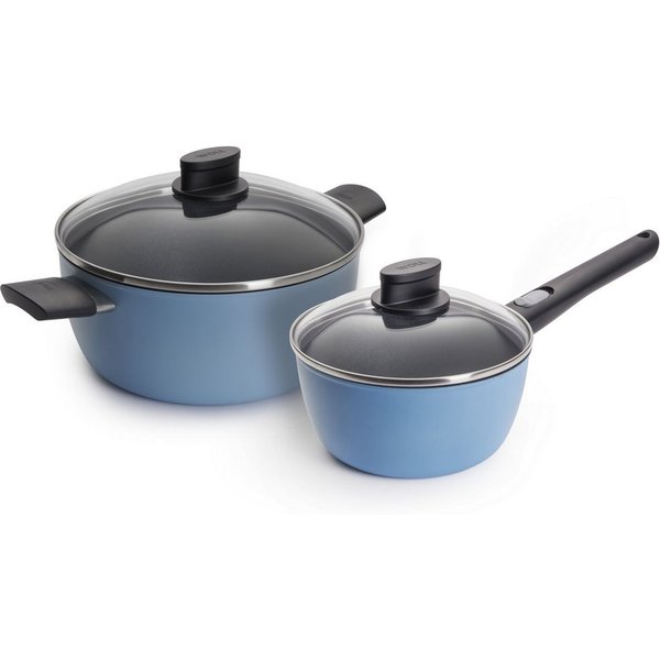 WOLL Topf-Set MADE IN GERMANY - Ecolour, Aluminiumguss (Set, 4-tlg), abnehmbarer Stielgriff