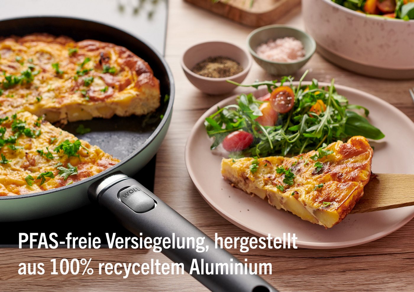 WOLL Topf-Set MADE IN GERMANY - Ecolour, Aluminiumguss (Set, 4-tlg), abnehmbarer Stielgriff – Bild 4 von 5