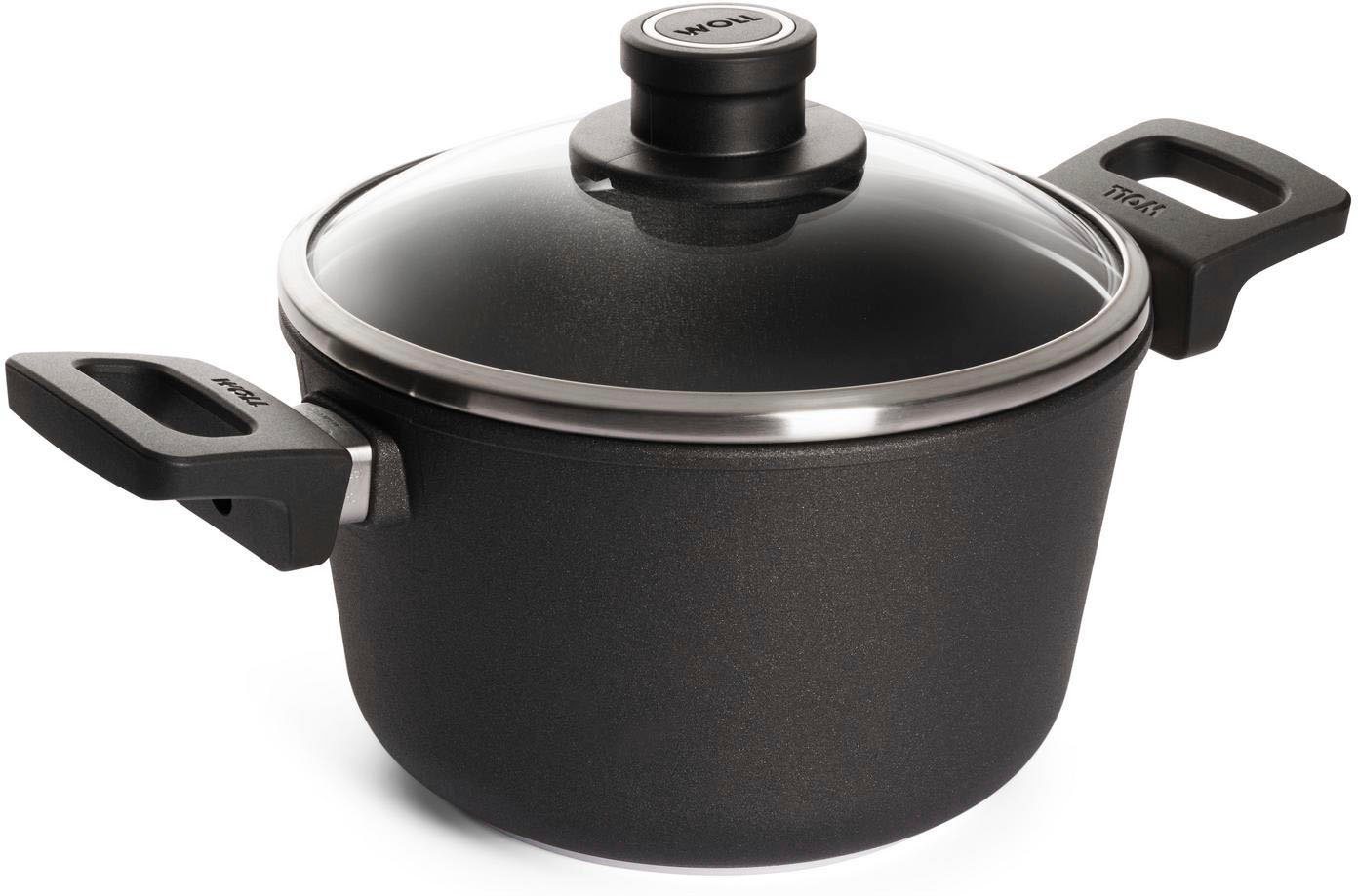 WOLL Topf-Set MADE IN GERMANY - Nowo Titanium, Aluminiumguss (Set, 8-tlg., je 1 Kochtopf 20/24/28 cm, 1 Stielkasserolle 18 cm), Induktion – Bild 3 von 5