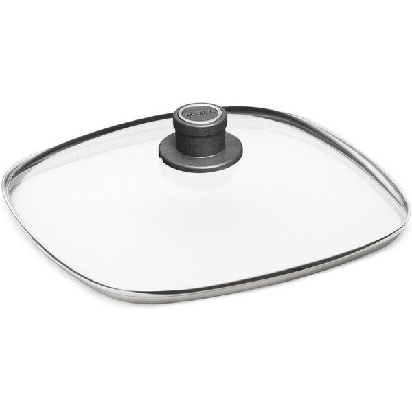 WOLL Topfdeckel Glasdeckel 28x28 cm klar, (1-tlg), Edelstahl, spülmaschinenfest, Induktion, alle Herdarten, Antihaft