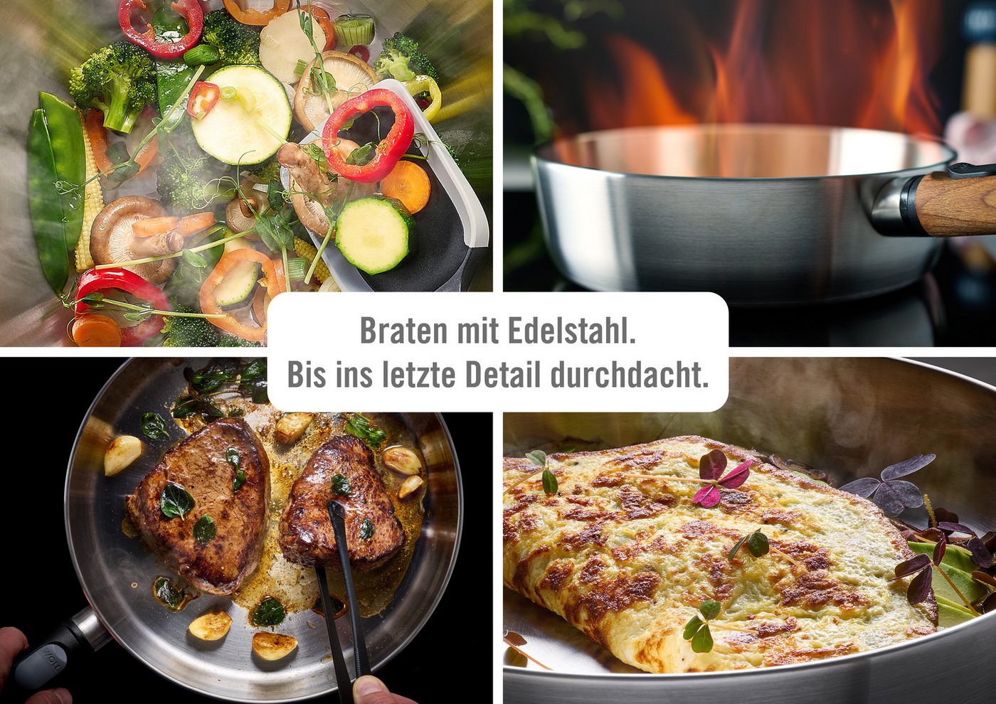 WOLL Wok Logic Steel, Edelstahl 18/10 (1-tlg), 5-Schicht-Aufbau – Bild 3 von 5