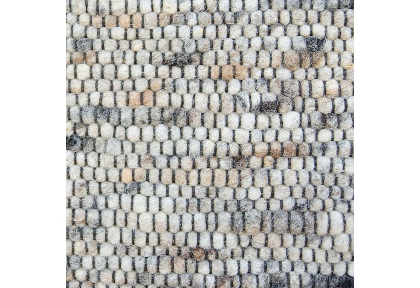 TaraCarpet Wollteppich TaraCarpet Handwebteppich Frankeneck, rund, Höhe: 13 mm, Handgewebter Teppich gewalkt Wohnzimmer Schlafzimmer Esszimmer 150x150 – Bild 3 von 4
