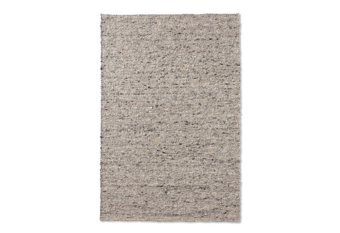 TaraCarpet Wollteppich TaraCarpet Lambrecht, rechteckig, Höhe: 13 mm, Hand-Web-Teppich grau gewalkt Wohnzimmer Esszimmer 070x130 cm – Bild 2 von 5