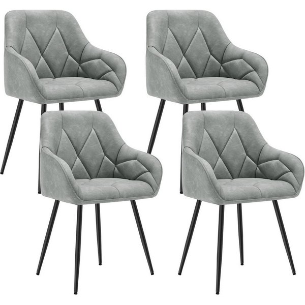 Woltu 4-Fußstuhl (Set, 4 St), Esszimmerstühle ergonomischer aus Kunstleder