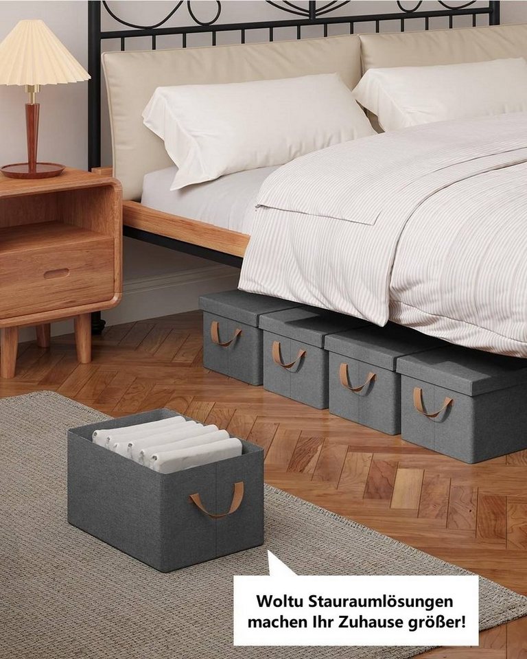 Woltu Aufbewahrungsbox (5 St., Set), mit Deckel, mit Griffen, faltbar – Bild 5 von 5
