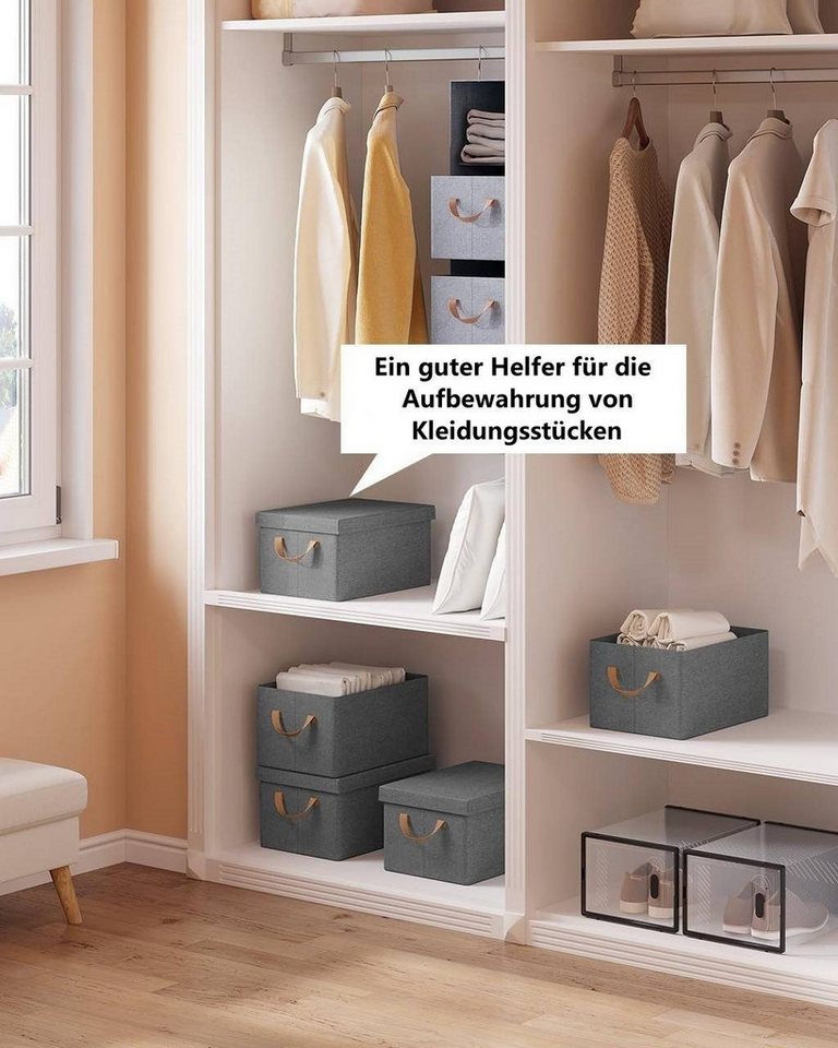 Woltu Aufbewahrungsbox (5 St., Set), mit Deckel, mit Griffen, faltbar – Bild 2 von 5