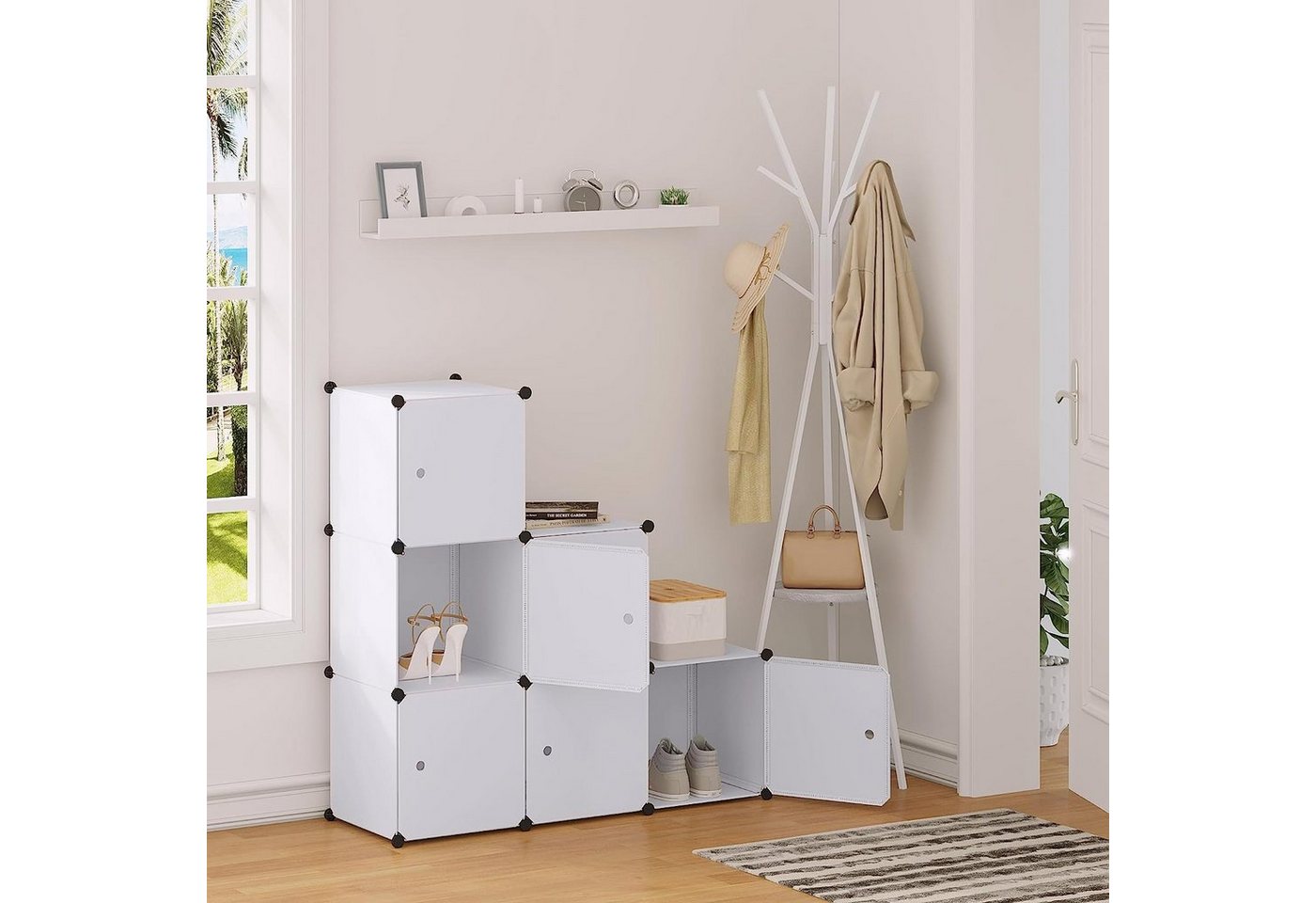 Woltu Aufbewahrungsbox (6 St), DIY Kleiderschrank Regalsystem, Kunststoff – Bild 2 von 5