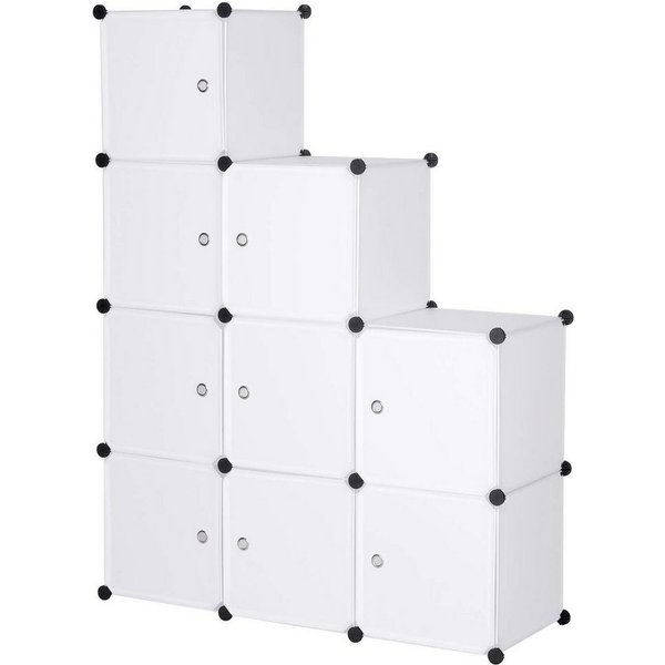 Woltu Aufbewahrungsbox (9 St), DIY Kleiderschrank Regalsystem, Kunststoff