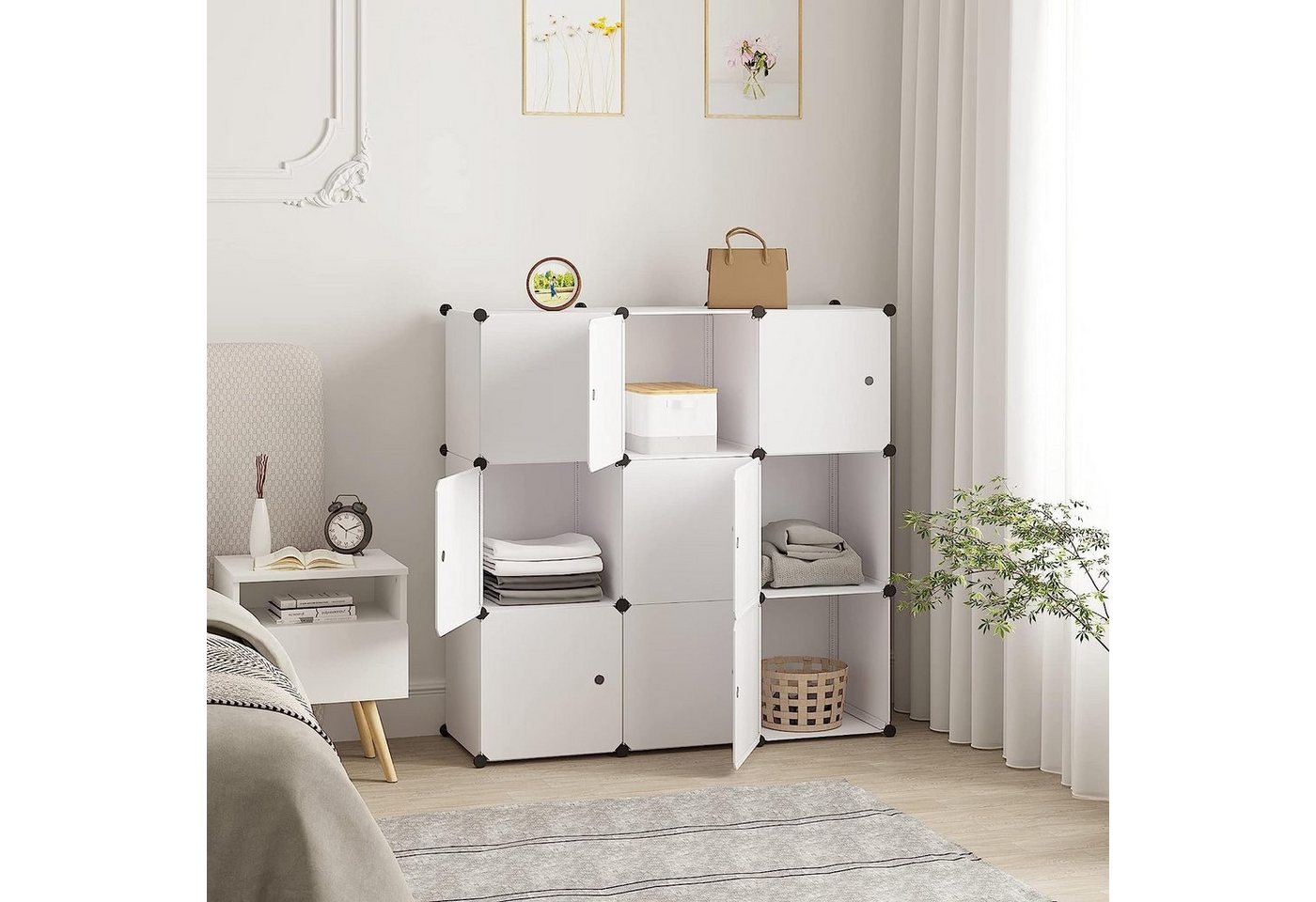Woltu Aufbewahrungsbox (9 St), DIY Kleiderschrank Regalsystem, Kunststoff – Bild 2 von 5