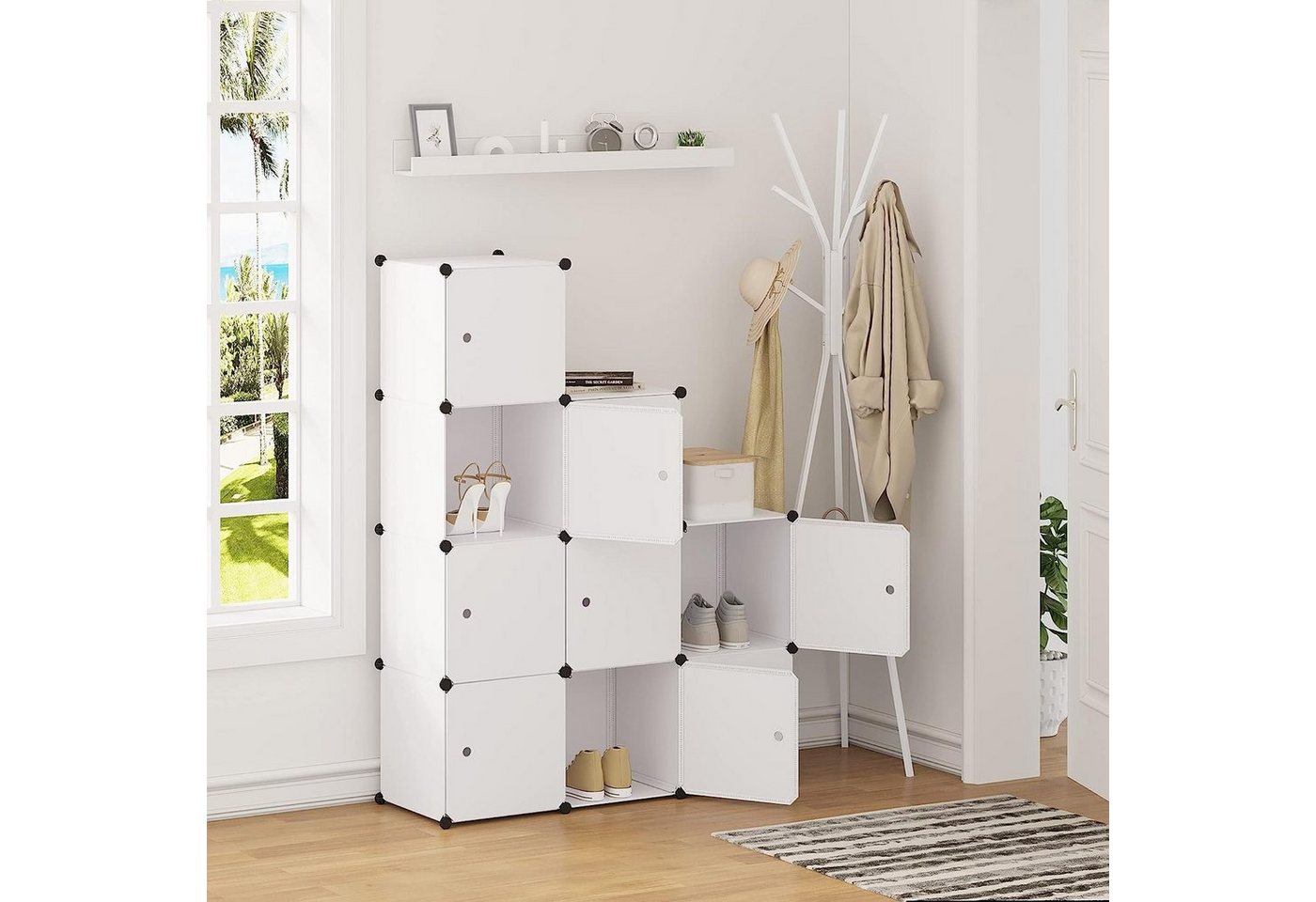 Woltu Aufbewahrungsbox (9 St), DIY Kleiderschrank Regalsystem, Kunststoff – Bild 5 von 5