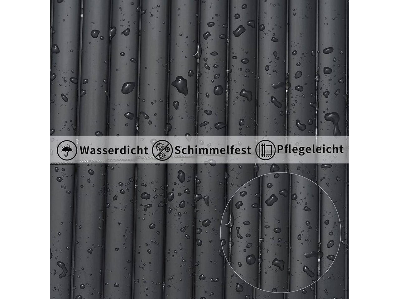 Woltu Balkonsichtschutz (1-St) PVC mit Kabelbindern, UV-beständig Wetterfest – Bild 5 von 5