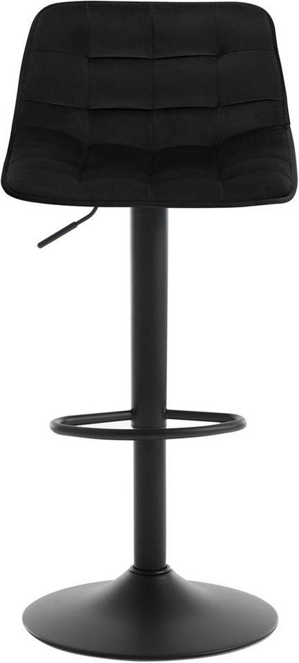 Woltu Barhocker (1 St), höhenverstellbar & 360° drehbar, Samt und Metall – Bild 5 von 5