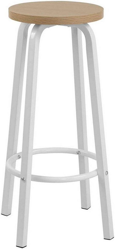 Woltu Barhocker (2 St), Bistrohocker Tresenhocker Barstuhl aus MDF und Metall – Bild 5 von 5