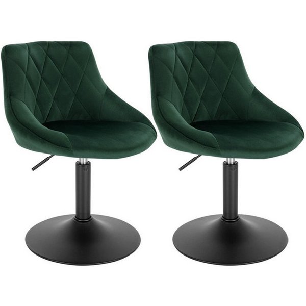 Woltu Barhocker (2 St), Loungesessel Polsterstuhl höhenverstellbar drehbar