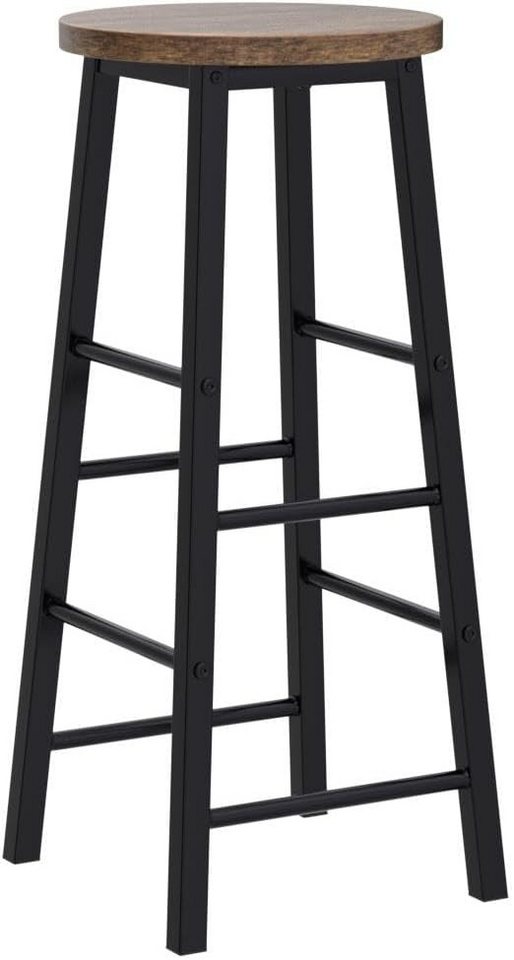Woltu Barhocker (2 St), Gestell aus stabilem Stahl, Sitzfläche aus MDF – Bild 4 von 5