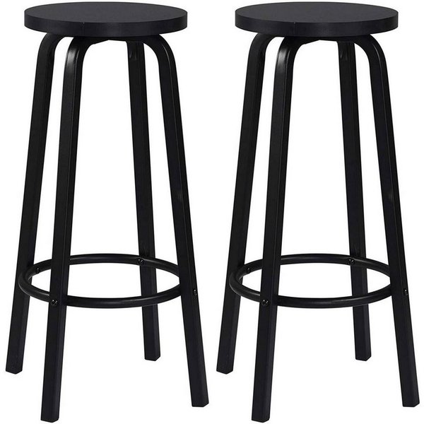 Woltu Barhocker (2 St), Bistrohocker Tresenhocker Barstuhl aus MDF und Metall
