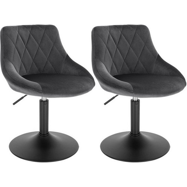 Woltu Barhocker (2 St), Loungesessel Polsterstuhl höhenverstellbar drehbar