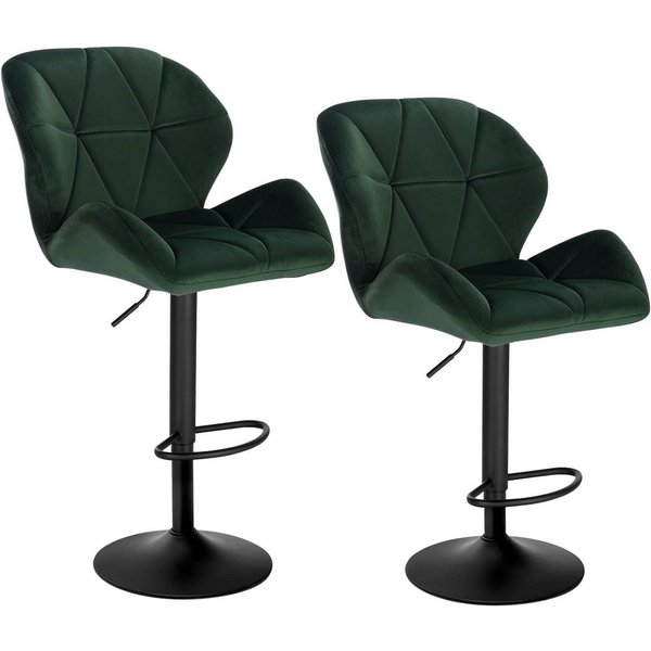 Woltu Barhocker (Set, 2 St), Tresenhocker Designer Hocker mit Rückenlehne