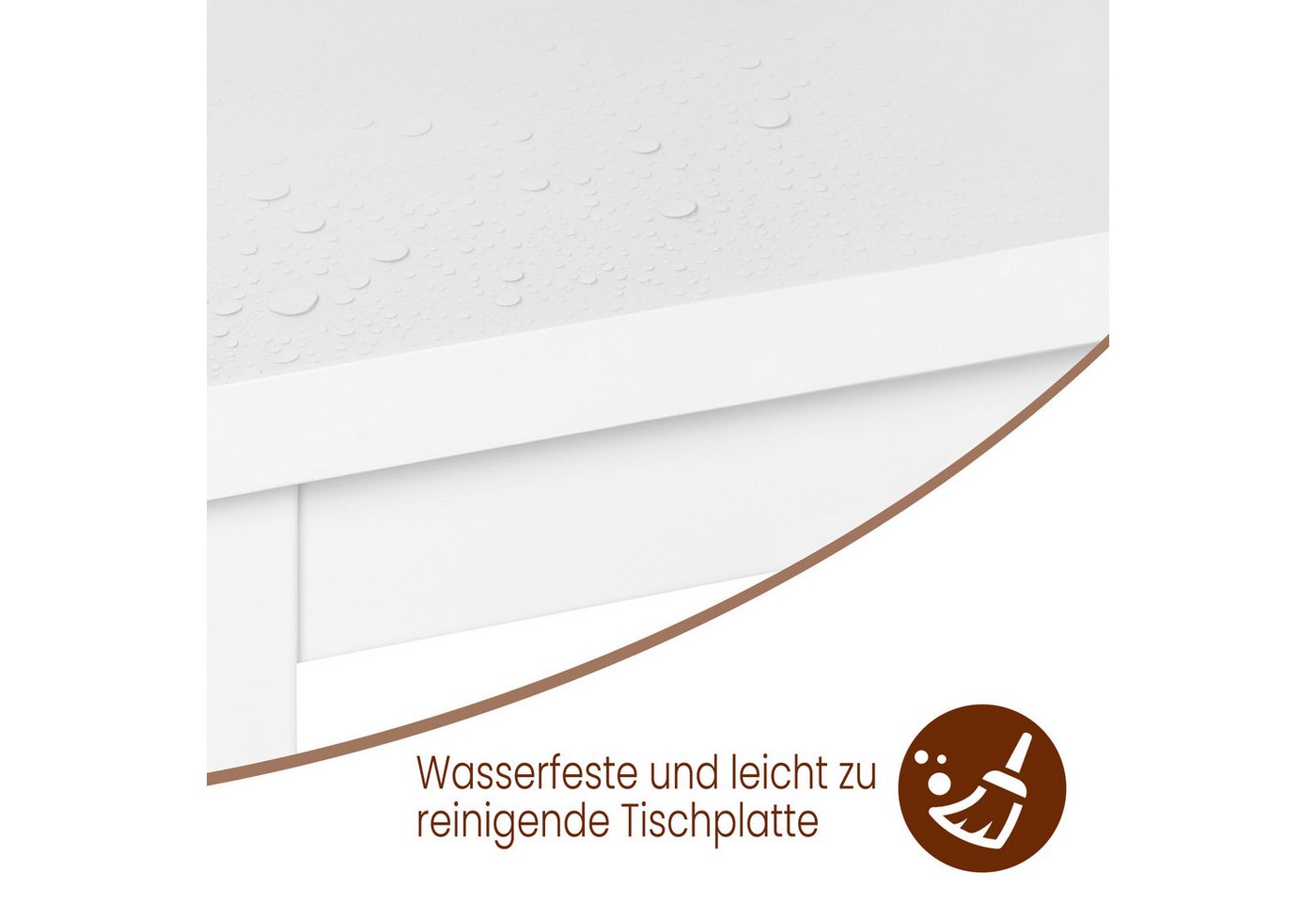 Woltu Bartisch (1-St), Metallgestell, Tischplatte aus MDF, 120x40x100cm – Bild 4 von 5