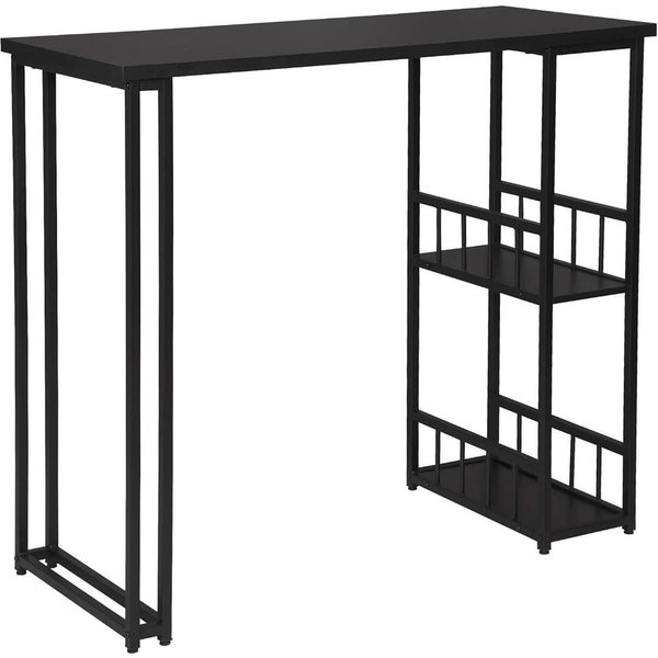Woltu Bartisch (1-St), Bartisch mit 2 Ablagefläche aus Metallgestell & MDF