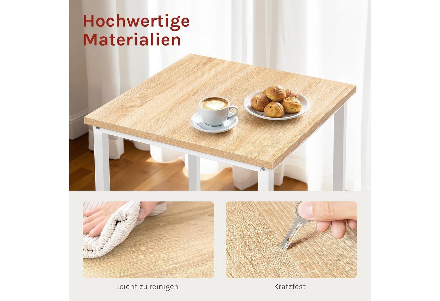 Woltu Bartisch (1-St), Bartisch aus Metallgestell, Tischplatte aus MDF – Bild 4 von 5