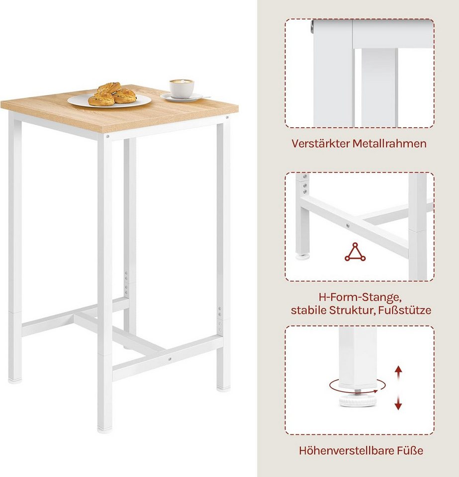 Woltu Bartisch (1-St), Bartisch aus Metallgestell, Tischplatte aus MDF – Bild 5 von 5