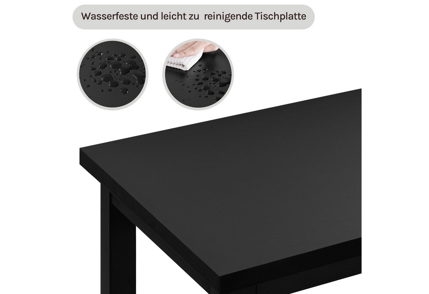 Woltu Bartisch, Bartisch aus Metall, Tischplatte aus MDF, 100x40cm – Bild 4 von 5