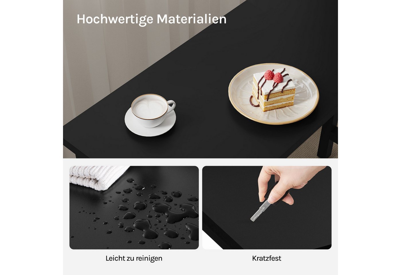 Woltu Bartisch, Bartisch aus Metall, Tischplatte aus MDF, 100x40cm – Bild 5 von 5