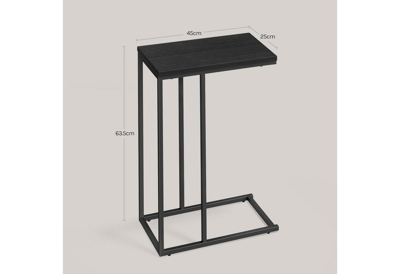 Woltu Beistelltisch (1-St), Sofatisch Tischplatte aus MDF Gestell aus Metall – Bild 3 von 5