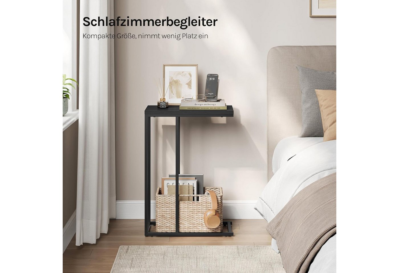 Woltu Beistelltisch (1-St), Sofatisch Tischplatte aus MDF Gestell aus Metall – Bild 5 von 5