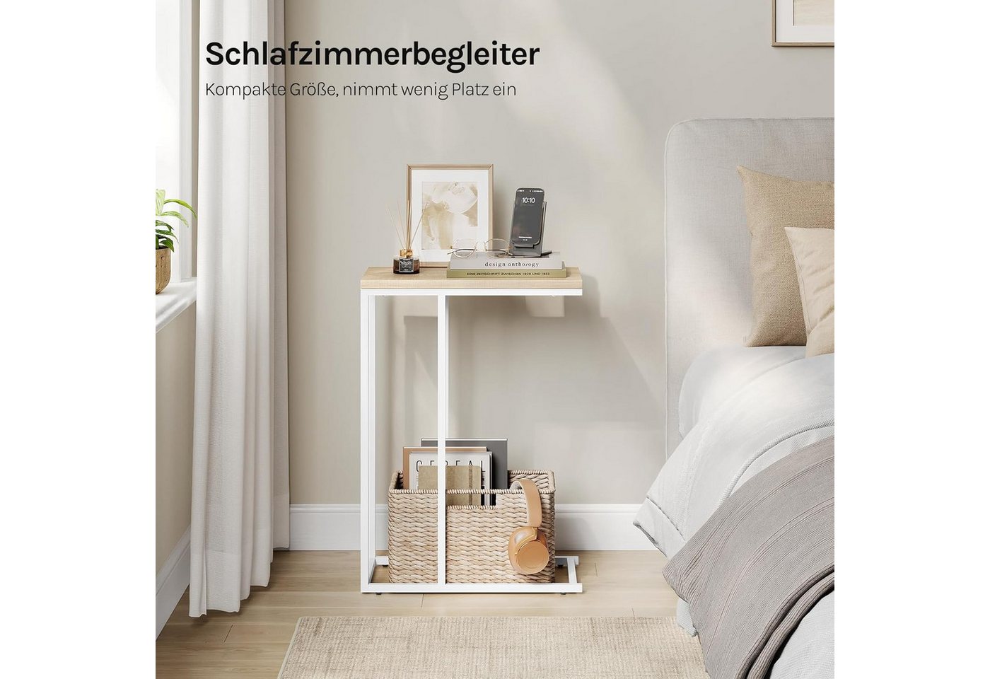 Woltu Beistelltisch (1-St), Sofatisch Tischplatte aus MDF Gestell aus Metall – Bild 5 von 5