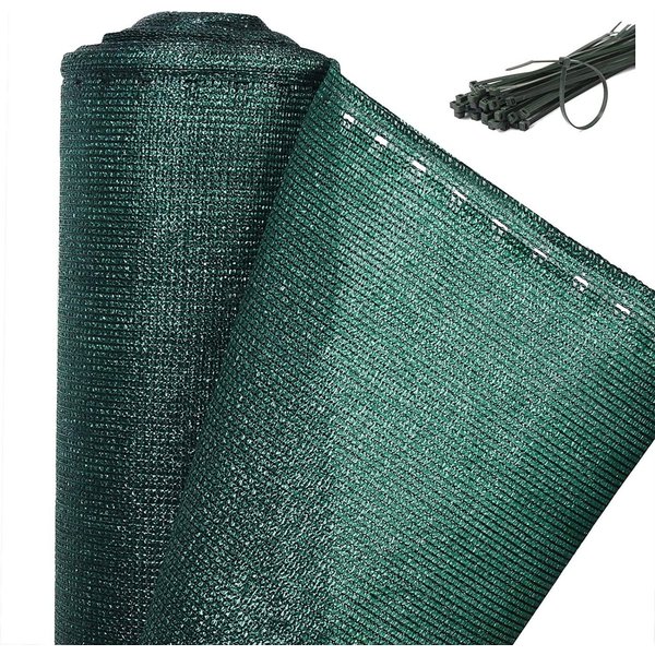 Woltu Blende, Zaunblende, Sichtschutz mit Kabelbinder, grün