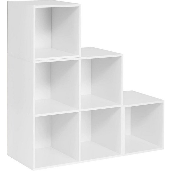 Woltu Bücherregal, 1-tlg., Würfelregal Schrank mit 6 Fächern, 90x90x30cm