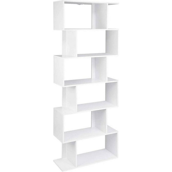 Woltu Bücherregal, 1-tlg., 6 Fächer, Holzwerkstoff, 60x160x23,5 cm(BxHxT)