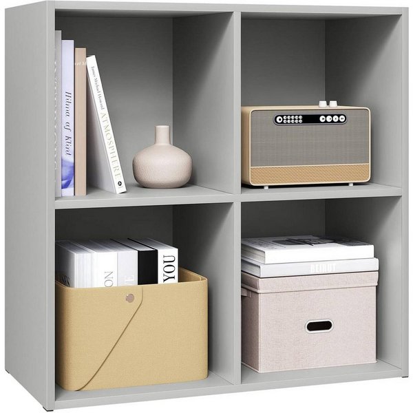 Woltu Bücherregal, 1-tlg., Aufbewahrungsregal, Raumteiler Büroregal, Aktenschrank 4 Fächer