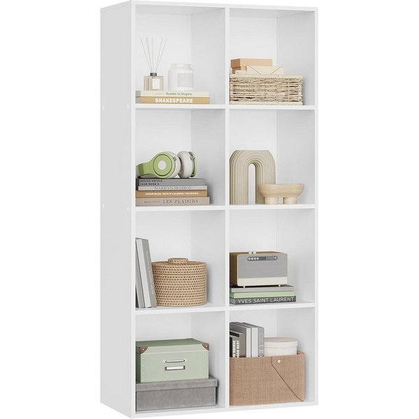Woltu Bücherregal, 1-tlg., Büroregal Aktenschrank, MDF, 8 Fächer