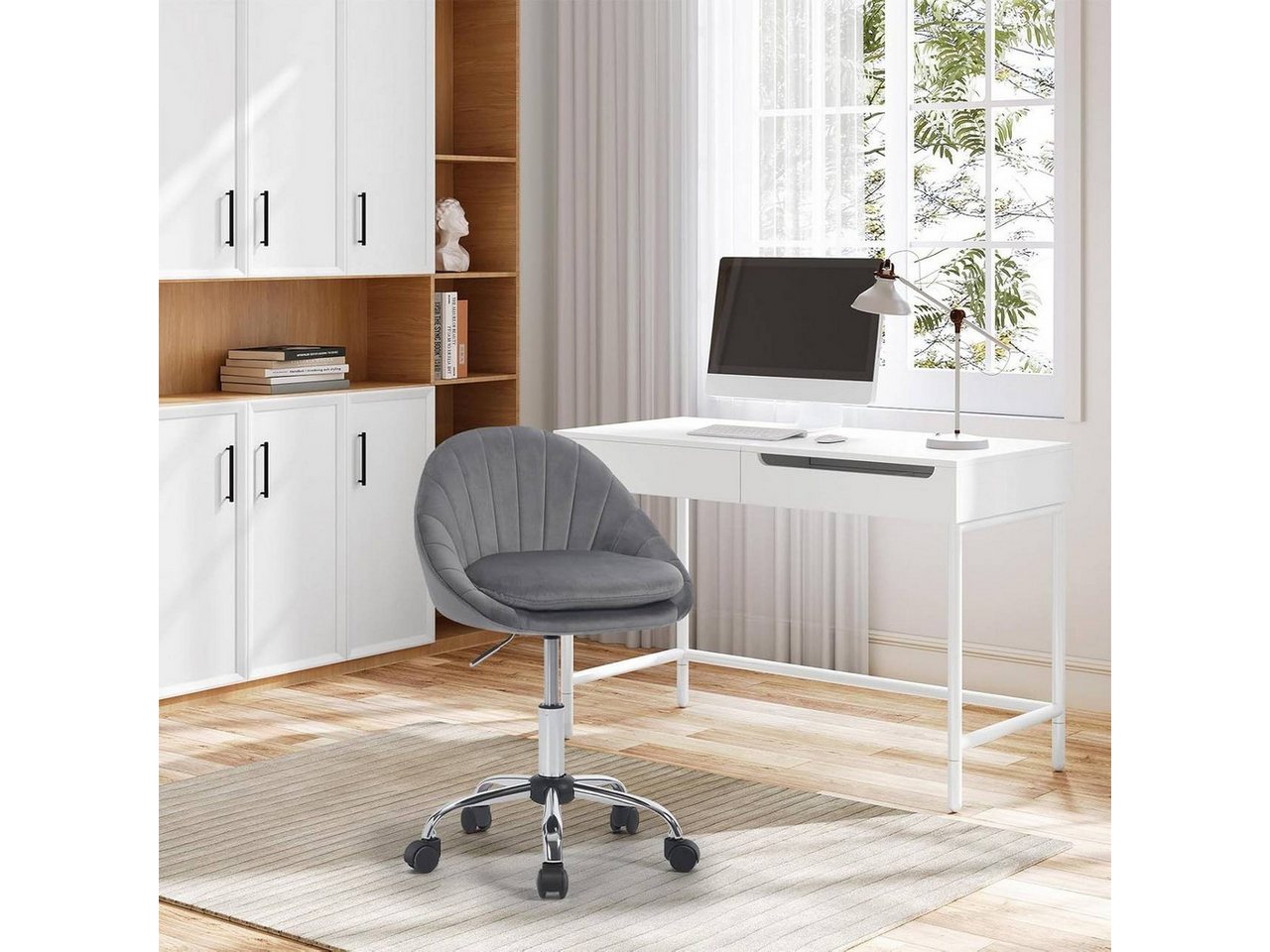 Woltu Bürostuhl (1 St), ergonomisch, Schminkstuhl, Schreibtischstuhl 150 kg belastbar – Bild 4 von 5
