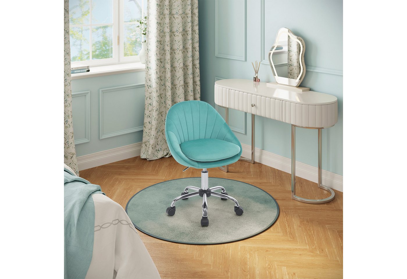Woltu Bürostuhl (1 St), ergonomisch, Schminkstuhl, Schreibtischstuhl 150 kg belastbar – Bild 2 von 5