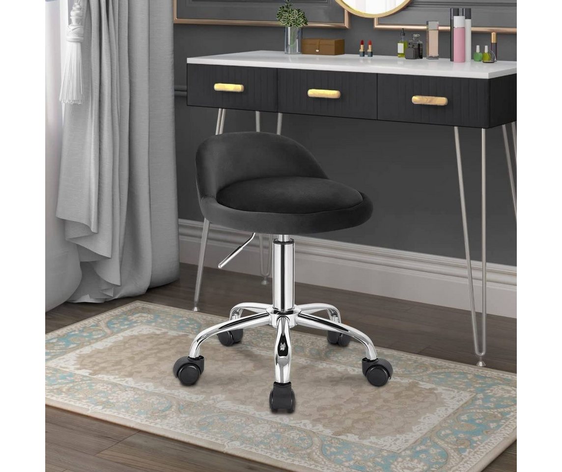 Woltu Bürostuhl, mit Rollen Drehhocker höhenverstellbar Sitzhöhe 43-54,5 cm – Bild 2 von 5