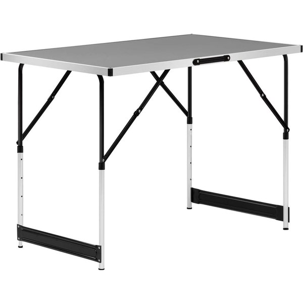 Woltu Campingtisch (1-St), Klapptisch höhenverstellbar, Aluminium Stahl MDF