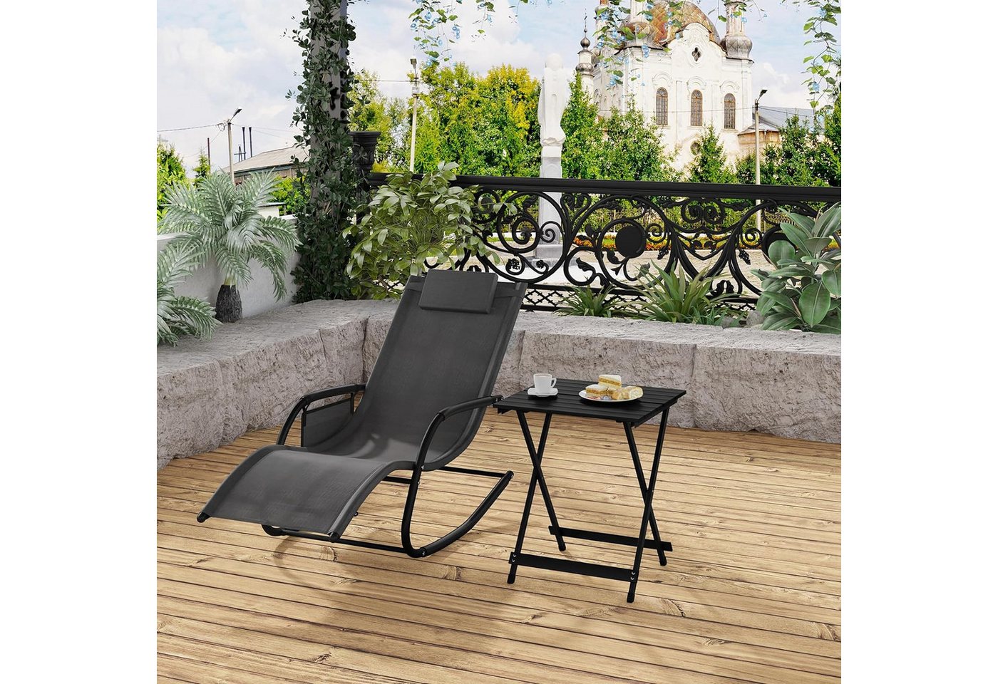 Woltu Campingtisch (1-St), Gartentisch Klappbar aus Aluminium,50.5x47x59.5cm – Bild 4 von 5