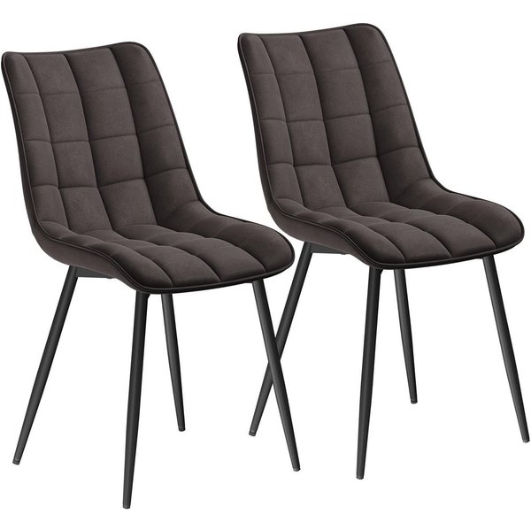 Woltu Esszimmerstuhl (2er-Set), Sessel mit Rückenlehne, Metallbeine