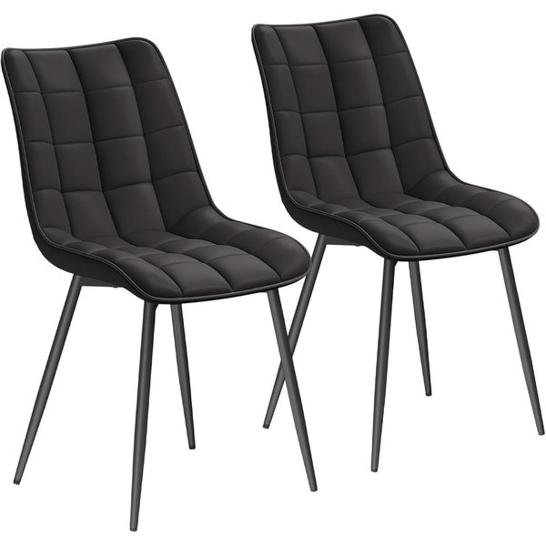 Woltu Esszimmerstuhl (2er-Set), Sessel mit Rückenlehne, Metallbeine