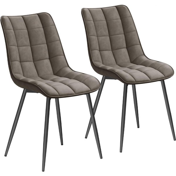 Woltu Esszimmerstuhl (2er-Set), Sessel mit Rückenlehne, Metallbeine