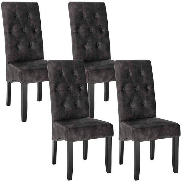 Woltu Esszimmerstuhl (Set, 4 St), Küchenstuhl mit Massivholz Beine