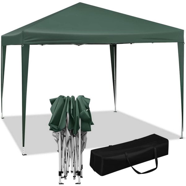 Woltu Faltpavillon, Pop-Up Pavillon aus Oxford Metallrahmen 3x3 m