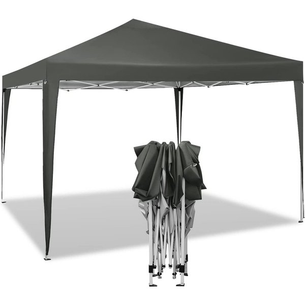 Woltu Faltpavillon, Pop-Up Pavillon aus Oxford Metallrahmen 3x3 m